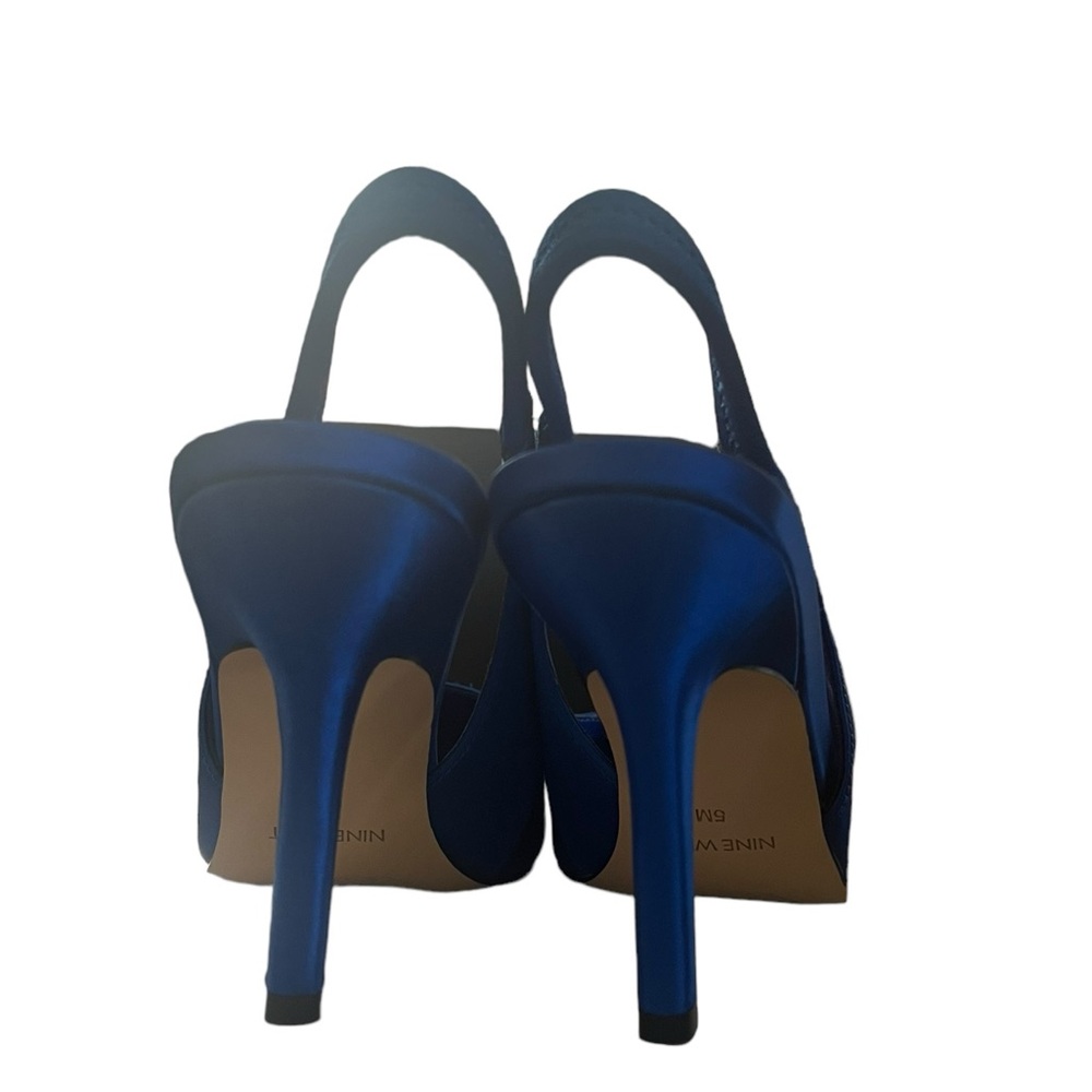 Nine West Pumps | Blue Satin | Size: 5 - Picture 5 of 9
